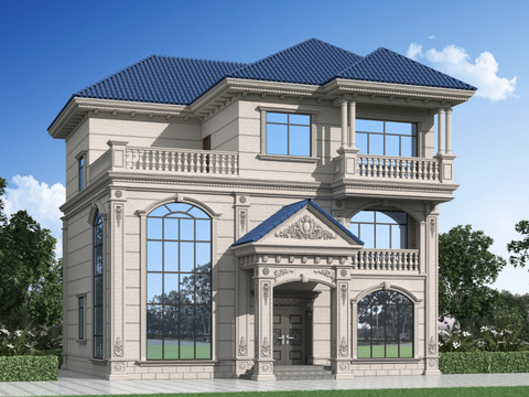 European-style single-family villa appearance