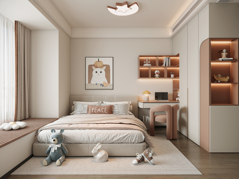 Modern Simple Girl's Room Second Bedroom