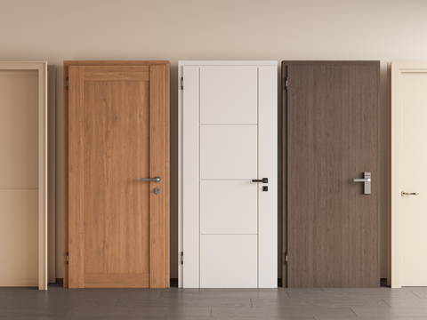 Modern bedroom door combination indoor door single door single opening swing door bedroom door