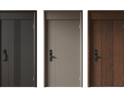 Modern Minimalist Entry Door Middle Ancient Anti-theft Door Top Single Door Sub-mother Door Password Door