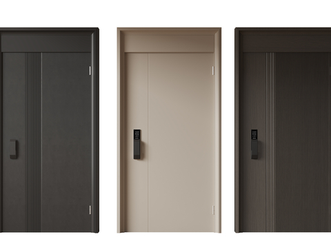 Modern Minimalist Entry Door Middle Ancient Anti-theft Door Top Single Door Sub-mother Door Password Door