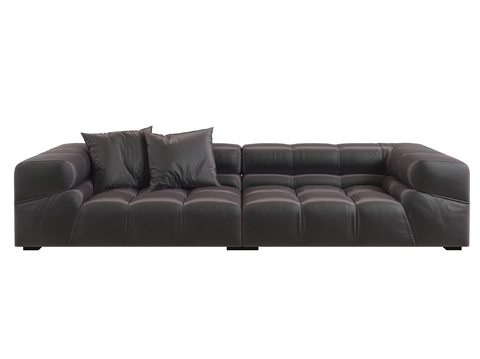 B & B Tufty Time Leather Multiplayer Sofa