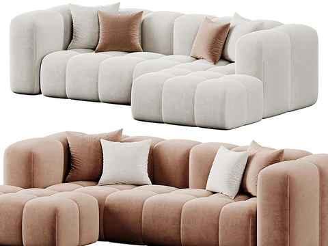 Ecksofa modern fabric sofa multi-person sofa chair simple sofa leisure sofa