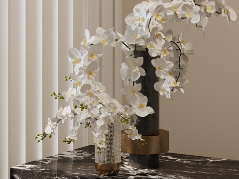 Orchid Ceramic Vase Floral Flower Fake Flower Eternal Flower