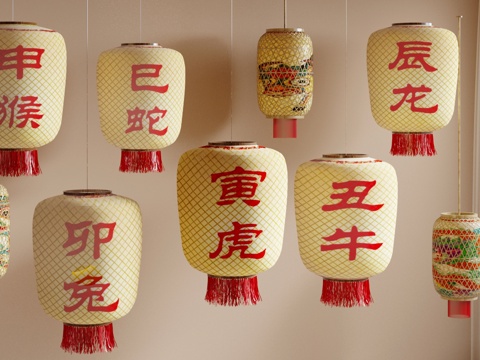 New Chinese Lantern Bamboo Lantern Zodiac Lantern Oil Paper Lantern