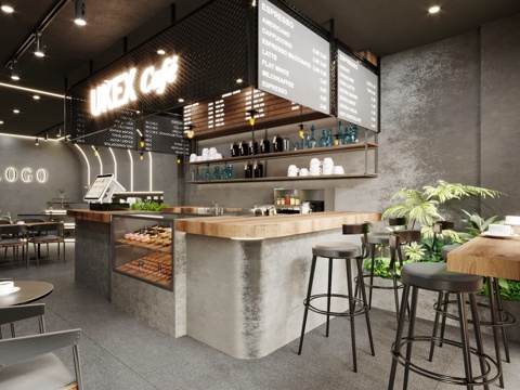 Industrial style coffee shop coffee shop console milk tea shop workbench DiningRoom water bar coffee table