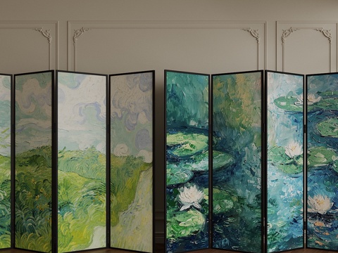 French Style Screen Folding Screen Art Screen