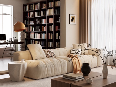 Affordable Luxury Style Living Room Reading Area