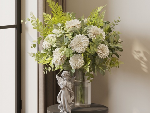 Modern floral simulation flower arrangement vase