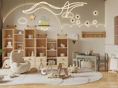 Modern kids Bedroom Entertainment Room Children's Room Toy Room