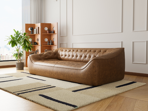 Mid-century Style Sofa Bean Bag Sofa Double Sofa