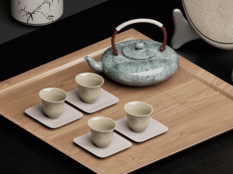 Tea Set New Chinese Tea Tray New Chinese Teapot Teacup New Chinese Tea Set Fit Cup Ornaments