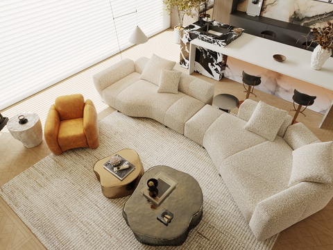 Modern Sectional Sofa Curved Sofa