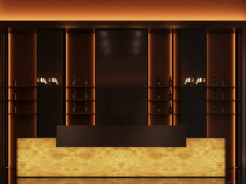 New Chinese Hotel Front Desk Long Front Desk Luminous Front Desk Reception Desk