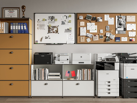 Printer File Cabinet Copier Notes Wall