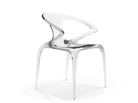 roche bobois transparent dining chair