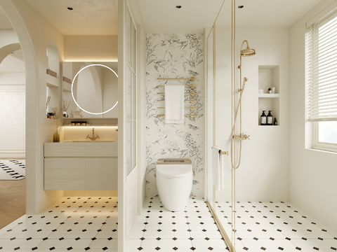 Cream Style toilet bathroom