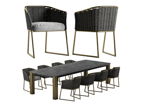 Rugiano Chair Outdoor Table and Chair Rattan Chair