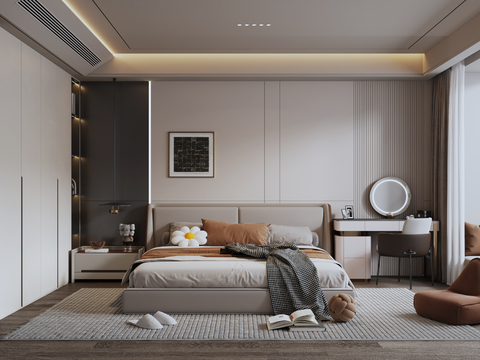 Modern minimalist home bedroom