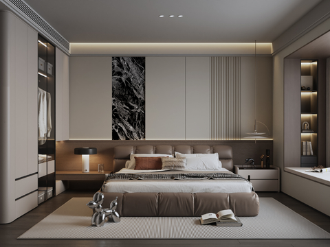 Modern minimalist home bedroom