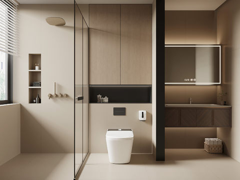 Modern Toilet Bathroom Cabinet Toilet Shower