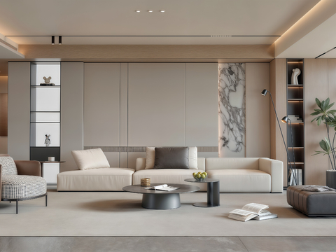 Modern living room sofa coffee table combination