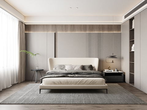 Modern Bedroom High Grade Grey Bedroom Master Bedroom Second Bedroom Double Bed