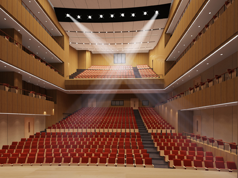 Modern multi-functional conference room lecture hall stage