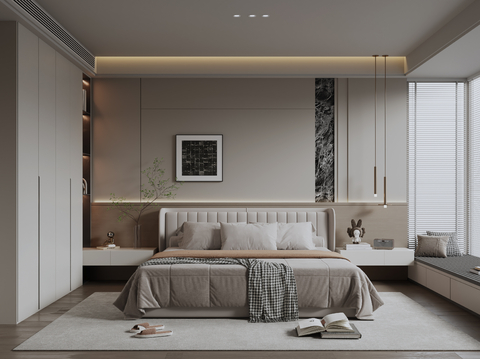 Modern minimalist home bedroom