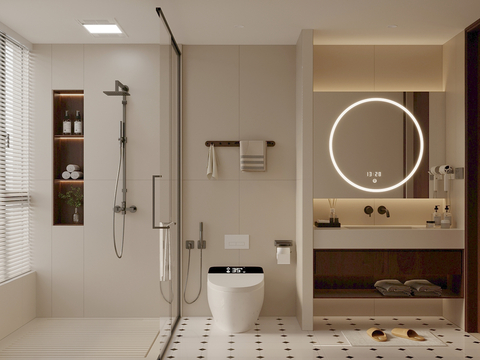 Mid-century Style Toilet Bathroom Cabinet Toilet