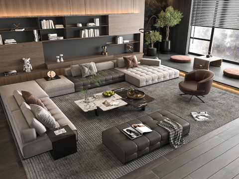 Italian Sofa Coffee Table Combination