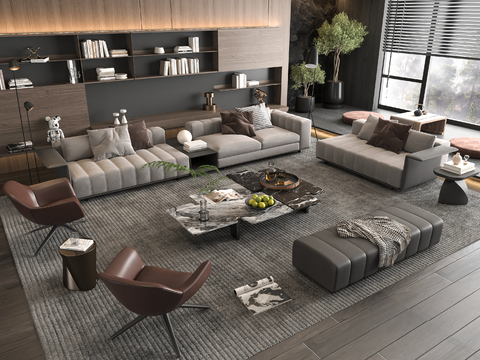 Italian Sofa Coffee Table Combination