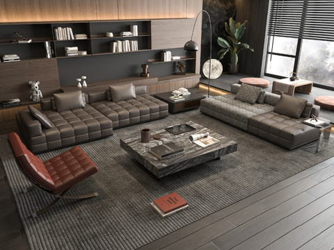 Italian Sofa Coffee Table Combination