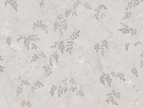 Retro gray plant wallpaper