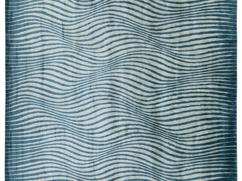 Blue striped carpet