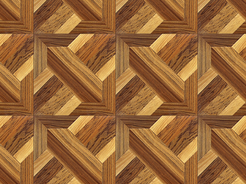 Seamless Geometric Parquet Textured Wood Floor