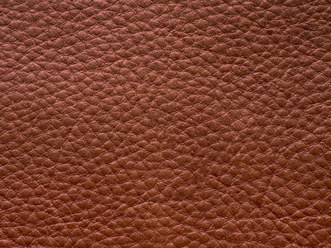 Brick red textured leather