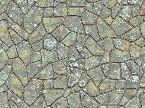 Seamless irregular mosaic slate floor tile pavement road ground square paving