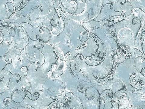 Paisley Pattern Wallpaper light blue