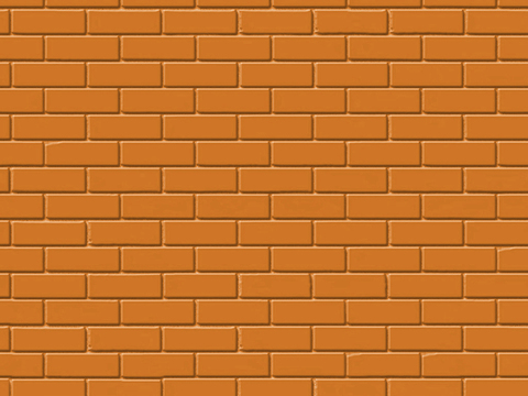 Seamless yellow brick wall exterior wall ground