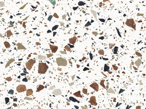 Colored large particle terrazzo