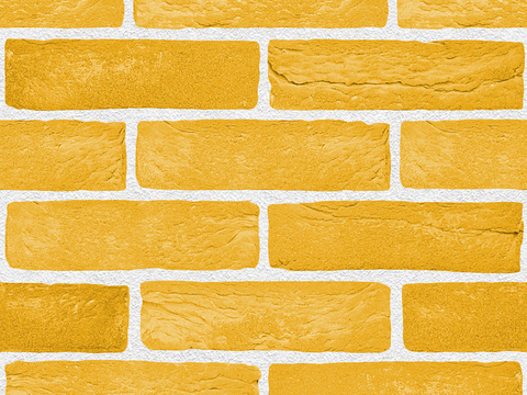 Seamless yellow brick wall exterior wall ground