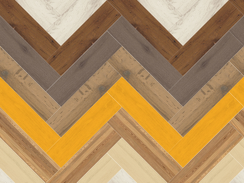 Seamless Colorful Geometric Parquet Pattern Textured Wood Floor