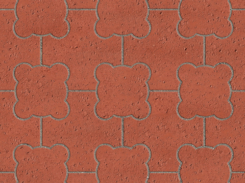 Seamless Pottery Tile Geometric Patchwork Floor Tile Sidewalk Road Ground Square Paving