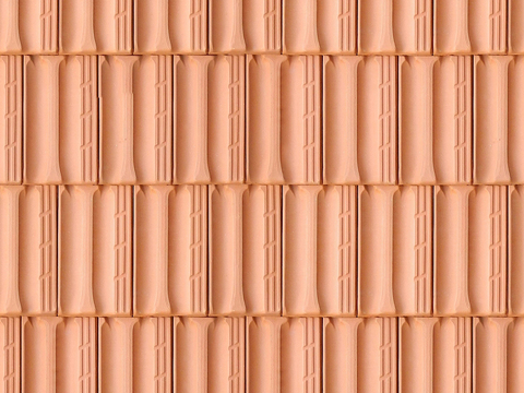 Seamless brick red villa building roof clay ceramic tiles