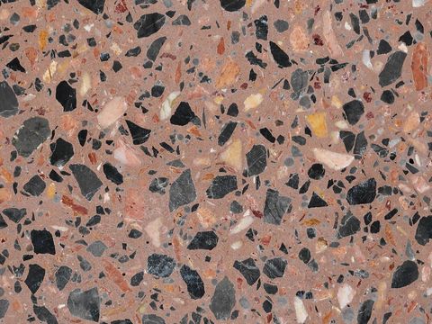 Red terrazzo