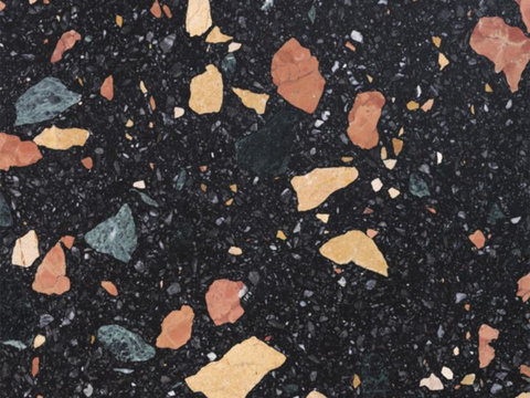 Black terrazzo