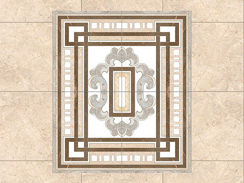 Seamless modern beige marble stone geometric stitching patchwork pattern ceramic tile floor tile wall tile