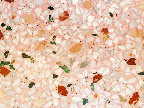 Red terrazzo