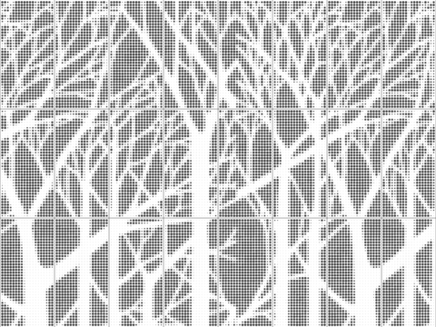 tree forest perforated aluminum plate